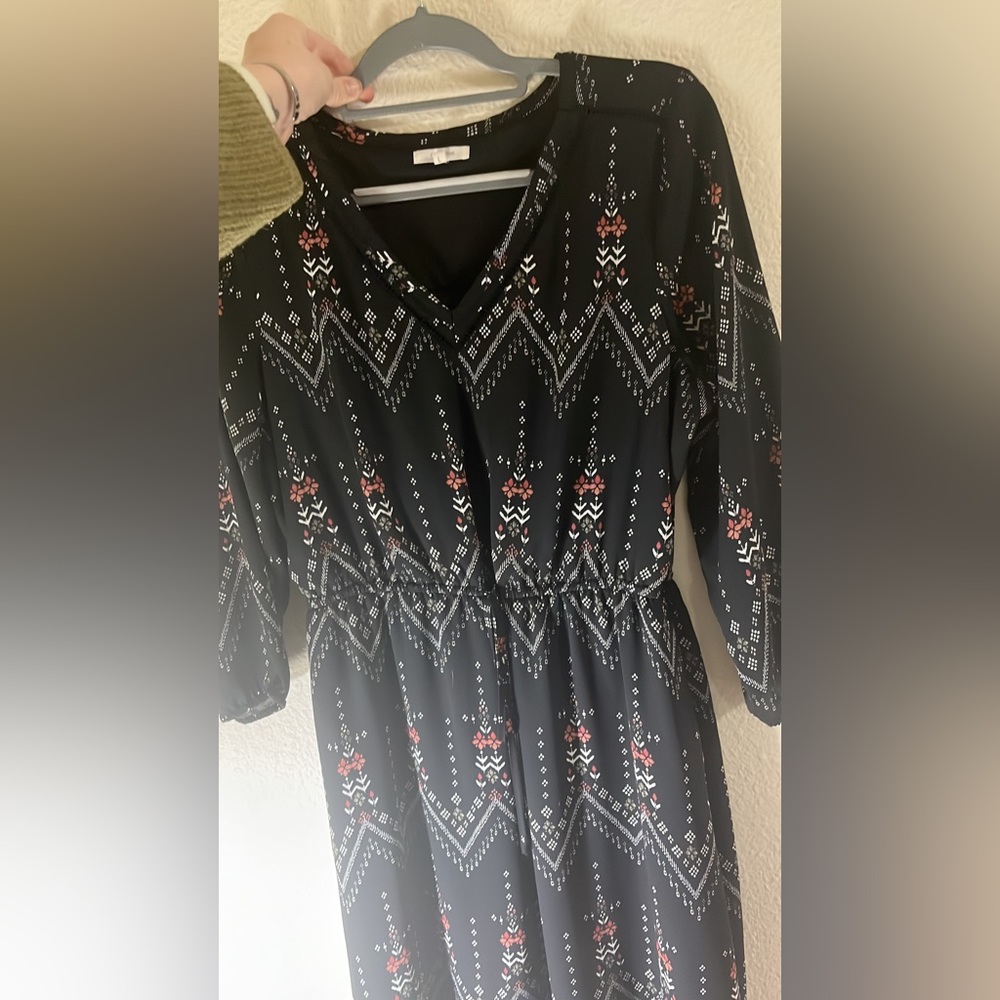 Maurices size large black patterned dress